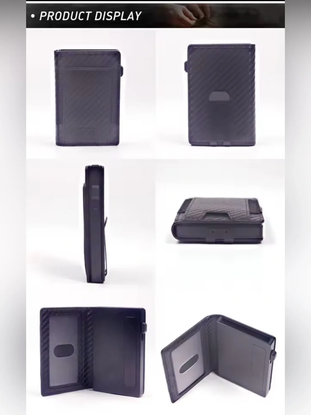 Rfid Blocking Wallet Short Bifold Slim Pop Up Aluminum Card Holder w/ ID Case